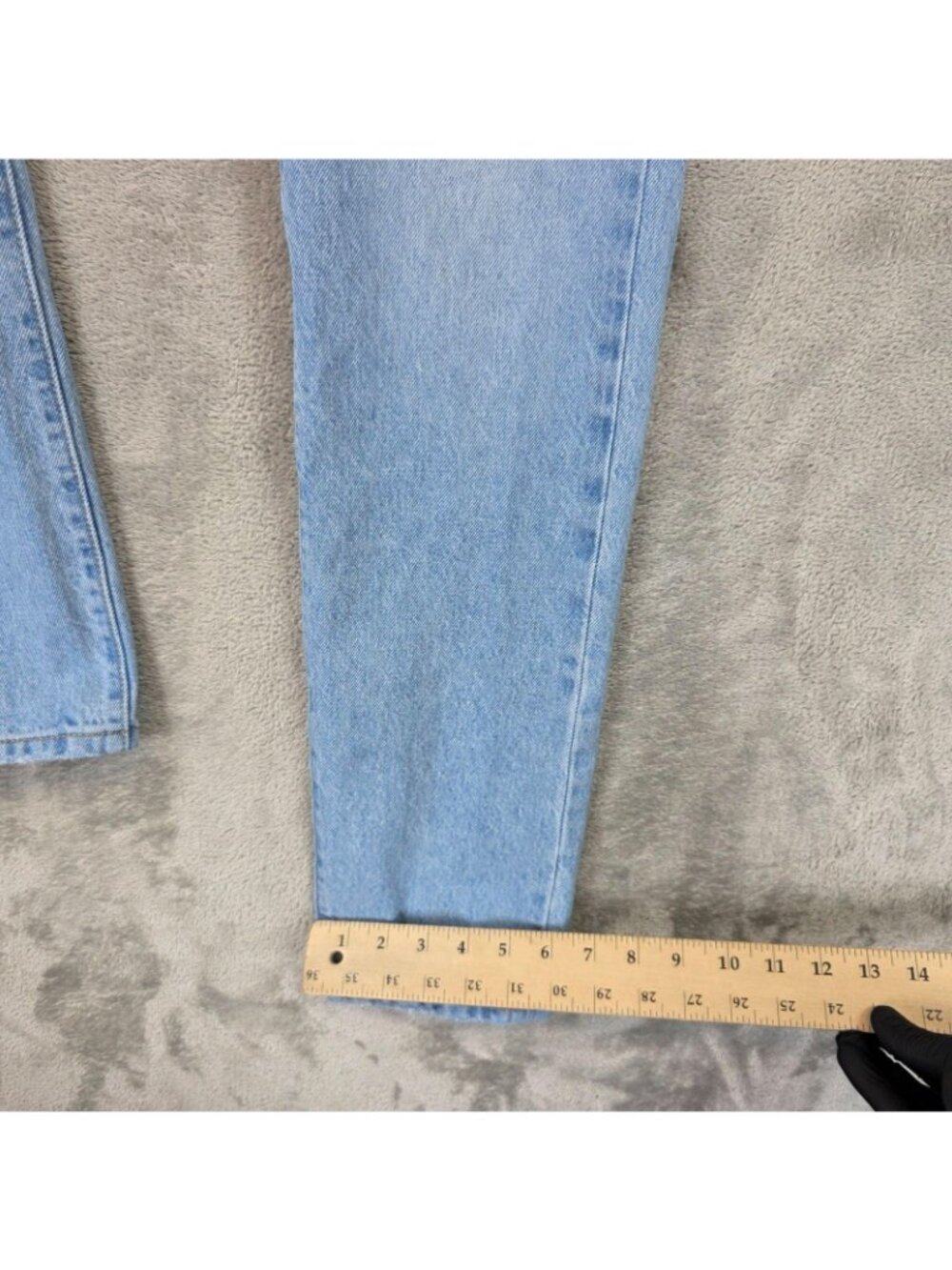 Levis Premium 501 Straight Jeans Womens W23 Blue Light Wash High Rise Denim - Picture 14 of 16